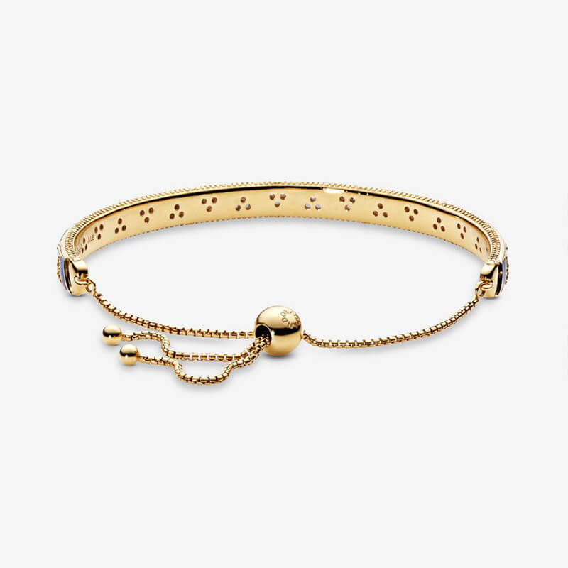 Cross Stripes & Stone Bracelet