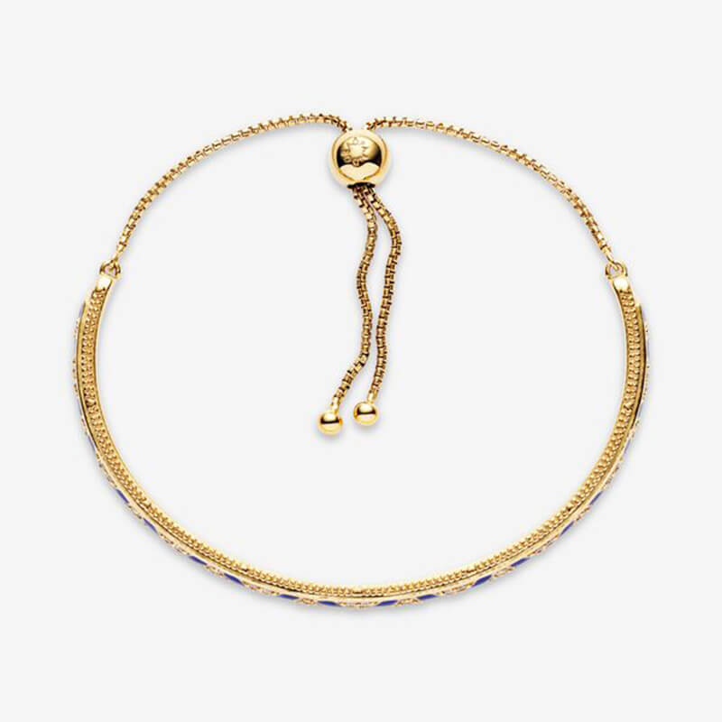 Cross Stripes & Stone Bracelet